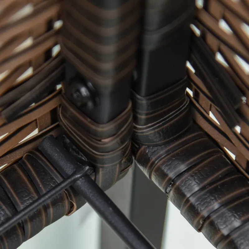 Blomsterlåda i rotting inomhus/utomhus med förvaringsställ för verktyg nedanför och robust förhöjd arbetsyta 28' H