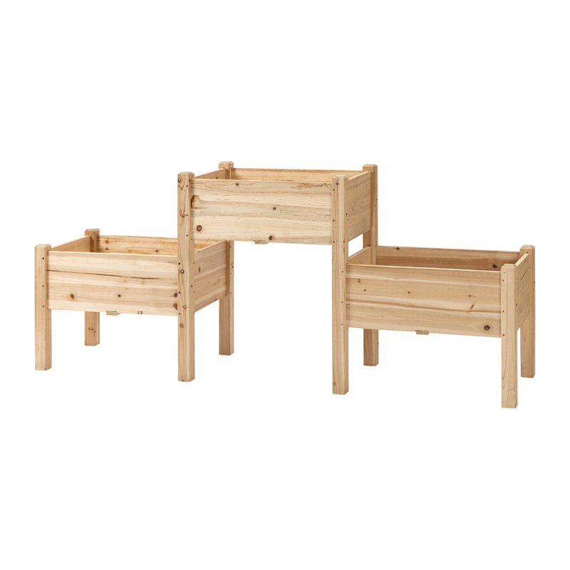 3-vånings upphöjd trädgårdssäng Fristående planteringslåda för grönsaker, örter, blommor 3-vånings upphöjd trädgårdssäng Fristående planteringslåda för grönsaker, örter, blommor