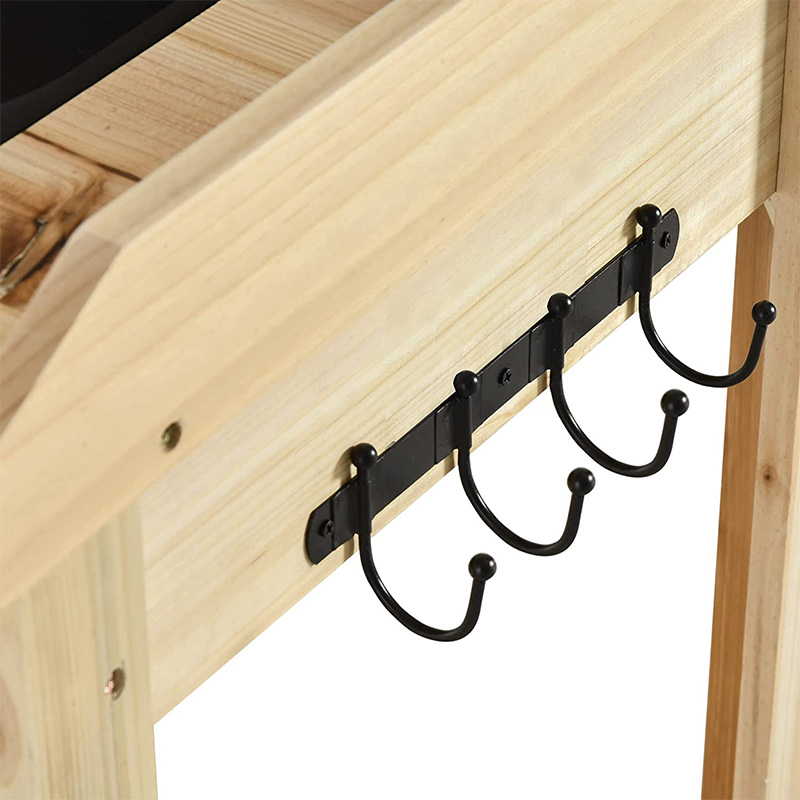 Krukbänksbord, trädgårdsarbetsplats med silskärm, avtagbar diskbänk och korgar