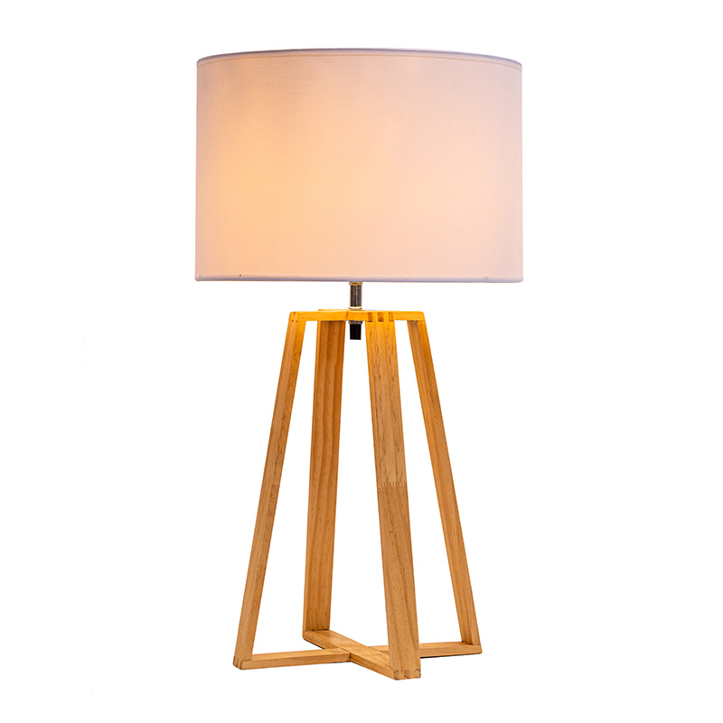 Antik Iced Blue and Natural Rope Finish -Rund inbunden naturlig linneskärm -På-Av vridomkopplare