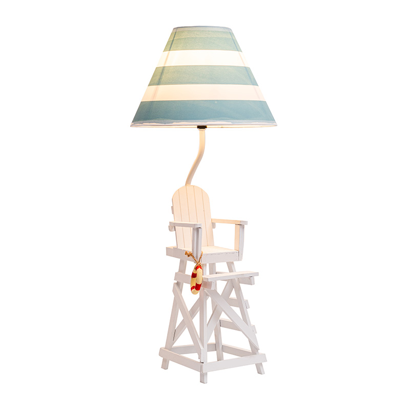 Coastal Style Bordslampa, Antik Iced Blue