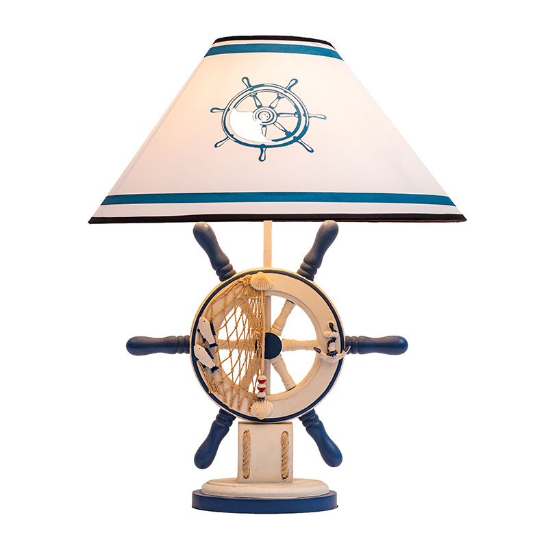Coastal Style Bordslampa, Antik Iced Blue