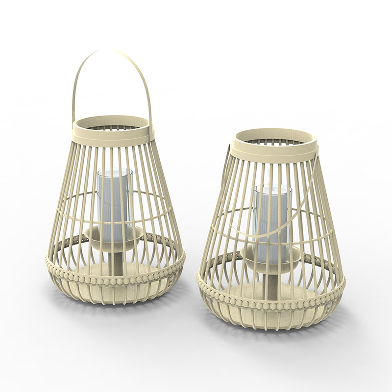 Metalllykta med batteridrivet ljus - traditionell svart, 17' lykta