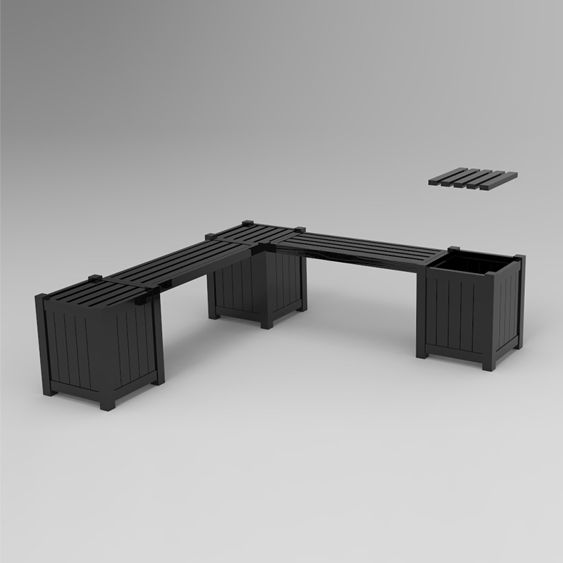 Upphöjd trädgårdssäng i trä med 8 platser perfekt för begränsad trädgårdsyta för att odla örter grönsaker och blommor