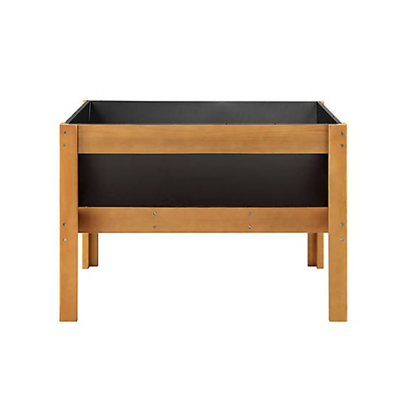 47' x 23' x 35' träupphöjd trädgårdsplanteringssäng med rymlig yta för plantering, förvaringshylla och mångsidig användning