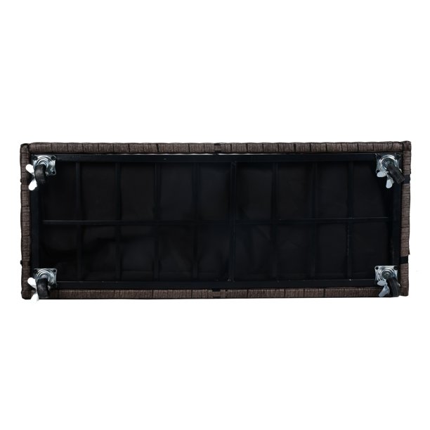 Blomsterlåda i rotting inomhus/utomhus med förvaringsställ för verktyg nedanför och robust förhöjd arbetsyta 28' H