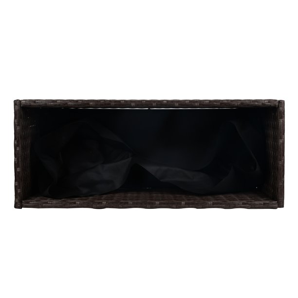 Blomsterlåda i rotting inomhus/utomhus med förvaringsställ för verktyg nedanför och robust förhöjd arbetsyta 28' H