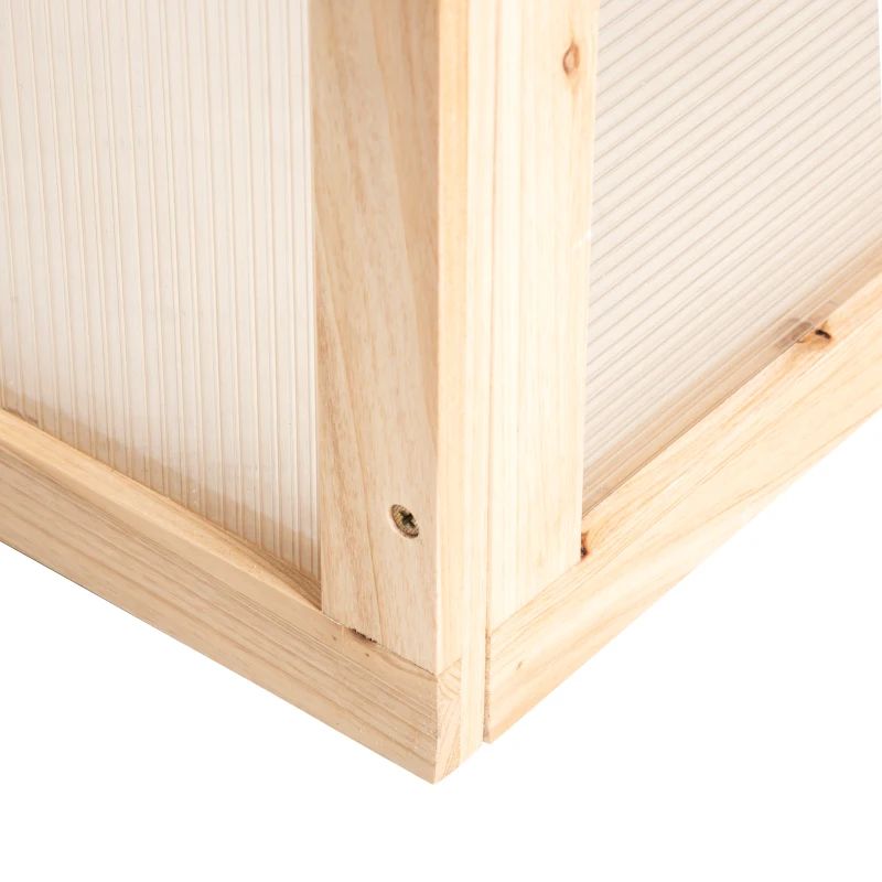 Upphöjd trädgård blomstersäng kit med växthus, trä kall ram plantering, naturlig