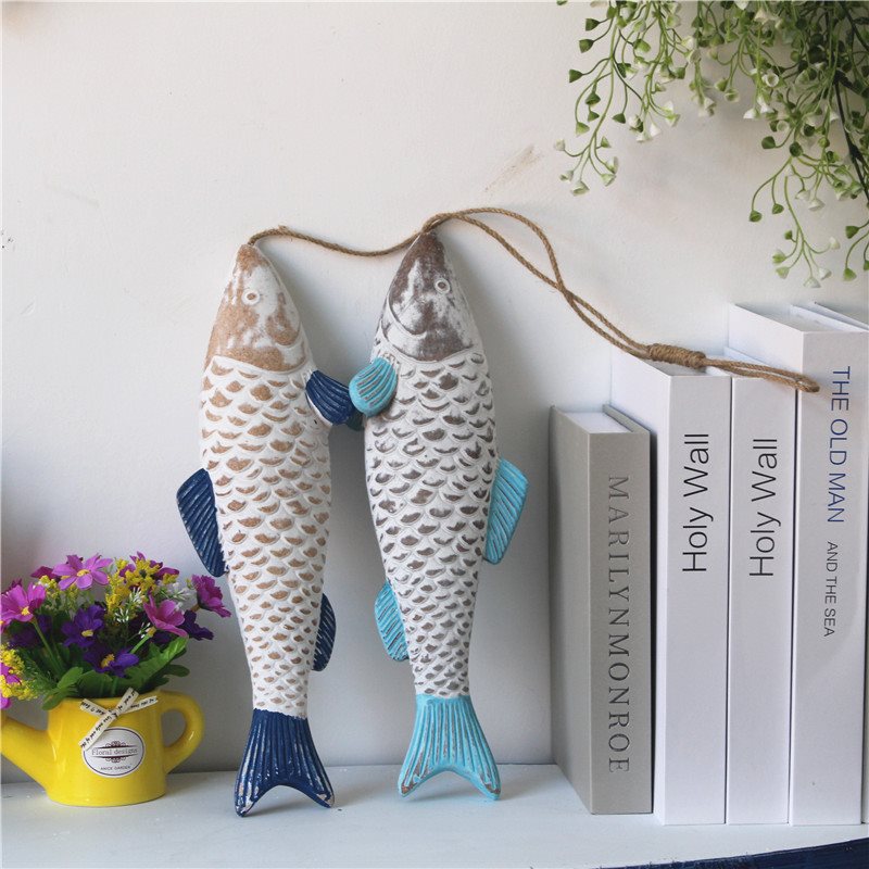 Lixincrafts inredning vid havet, inredning i havsstil, inredning för fartygshjul - fisk