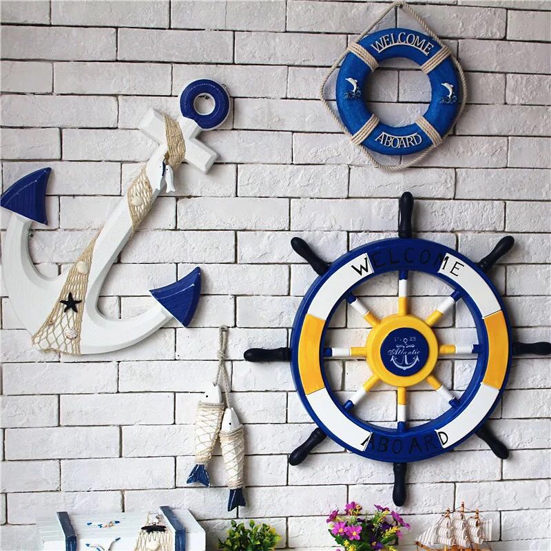 Lixincrafts seaside helgedom dekor, havsstil dekor, Ship Wheel Lixincrafts seaside helgedom dekor, havsstil dekor, Ship Wheel