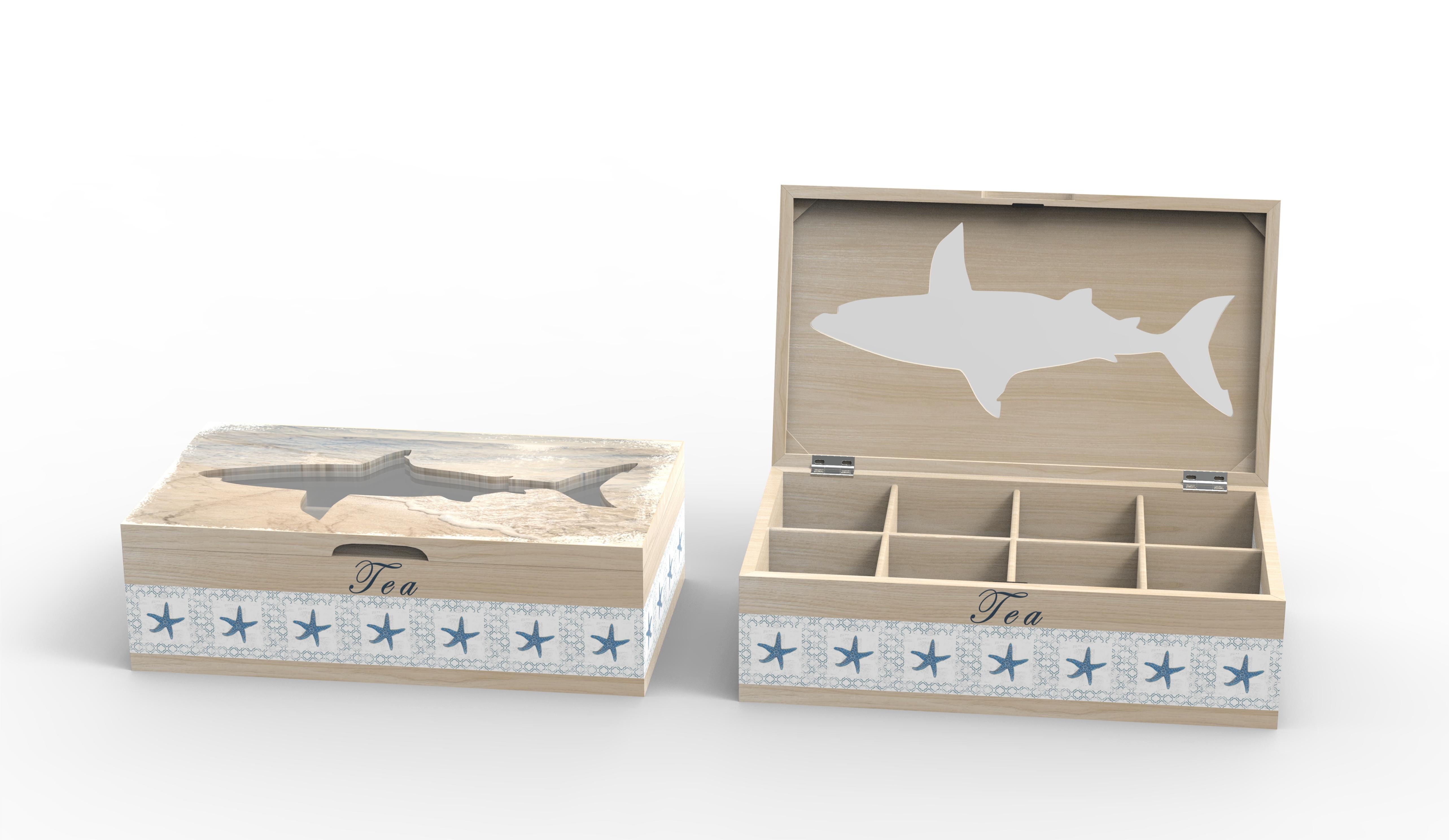 Lixincrafts inredning vid havet, inredning i havsstil, telåda